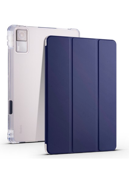 Xiaomi Redmi Için Pad Kalem Yuvası Tamı Üç Katlı Stand Pu Deri Tpu Koruyucu Tablet Kılıfı (Yurt Dışından)