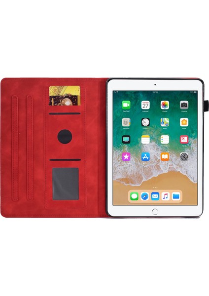 iPad Air 2 Düşmeyi Önleyici Deri Çiçek Desenli Baskılı Kart Tutuculu Stand Tablet Kılıfı (Yurt Dışından) fiyatları