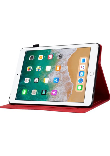 iPad Air 2 Düşmeyi Önleyici Deri Çiçek Desenli Baskılı Kart Tutuculu Stand Tablet Kılıfı (Yurt Dışından) fırsatları