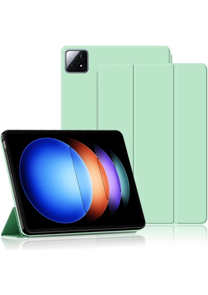 Xiaomi Pad 6 S Pro 12.4 Üç Katlı Stand Pu Deri Koruyucu Tablet Kılıfı (Yurt Dışından)