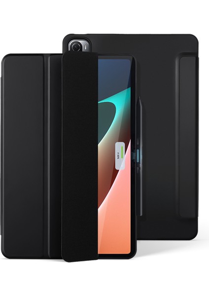 Xiaomi Pad 5 Pad 5 Pro Üç Katlı Standı Pu Deri Iç Tpu Otomatik Uyandırma Uyku Çevirme Tablet Kılıfı (Yurt Dışından)