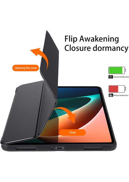 Xiaomi Pad 5 Pad 5 Pro Üç Katlı Standı Pu Deri Iç Tpu Otomatik Uyandırma Uyku Çevirme Tablet Kılıfı (Yurt Dışından) fiyatları