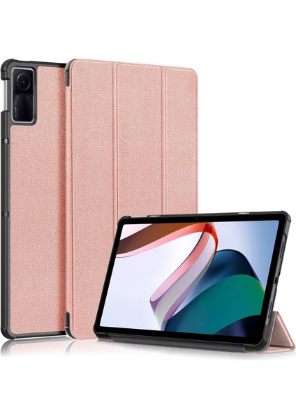 4u Sky Xiaomi Redmi Pad 10.6 Için Pu Deri Koruma Üç Katlı Stand Otomatik Uyandırma Uyku Koruyucu Tablet Kılıfı (Yurt Dışından)