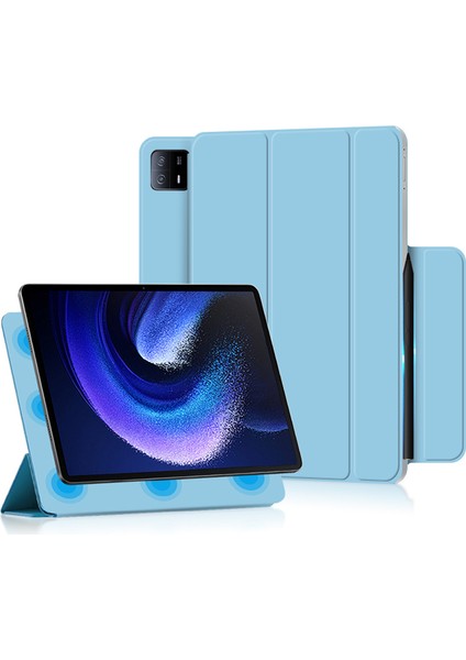 Xiaomi Pad 6 Max 14 Üç Katlı Stand Pu Deri Manyetik Emme Otomatik Uyku Uyandırma Tablet Kılıfı (Yurt Dışından)