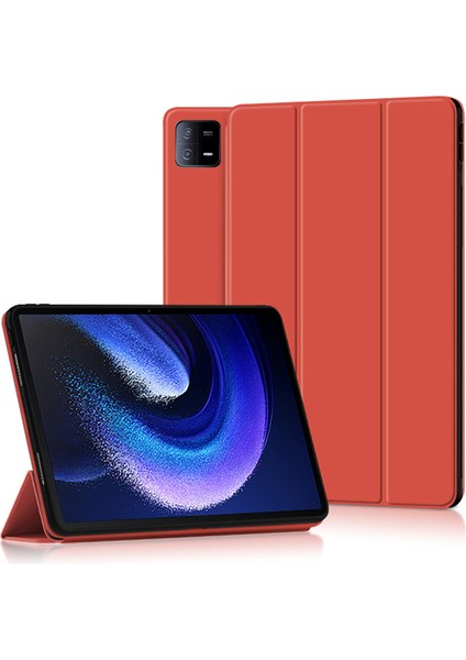 Için Xiaomi Pad 6 Pu Deri Tpu Üç Katlı Stand Koruyucu Tablet Kılıfı (Yurt Dışından)