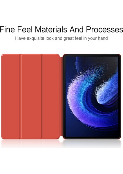 Için Xiaomi Pad 6 Pu Deri Tpu Üç Katlı Stand Koruyucu Tablet Kılıfı (Yurt Dışından)