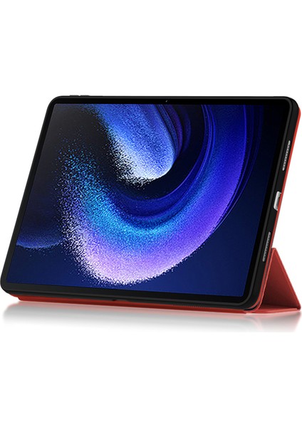 Için Xiaomi Pad 6 Pu Deri Tpu Üç Katlı Stand Koruyucu Tablet Kılıfı (Yurt Dışından)