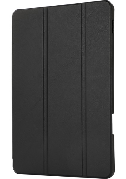 Xiaomi Pad 5 Pad 5 Pro Üç Katlı Standı Düz ​​renk Pu Deri Kalem Yuvası Tablet Kılıfı (Yurt Dışından)