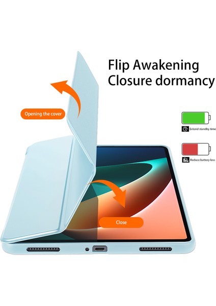 Xiaomi Pad 5 Pad 5 Pro Üç Katlı Stand Pu Deri Iç Tpu Otomatik Uyandırma Uyku Çevirme Tablet Kılıfı (Yurt Dışından) fırsatları