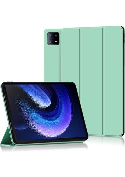 4u Sky Için Xiaomi Pad 6 Pu Deri Tpu Üç Katlı Stand Koruyucu Tablet Kılıfı (Yurt Dışından)