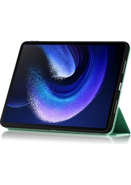 4u Sky Için Xiaomi Pad 6 Pu Deri Tpu Üç Katlı Stand Koruyucu Tablet Kılıfı (Yurt Dışından)