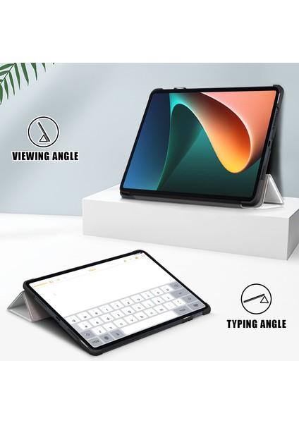 Xiaomi Pad 6 Için Pu Deri Desen Baskı Otomatik Uyandırma Sleep Cat Üç Katlı Stand Koruyucu Tablet Kılıfı (Yurt Dışından)