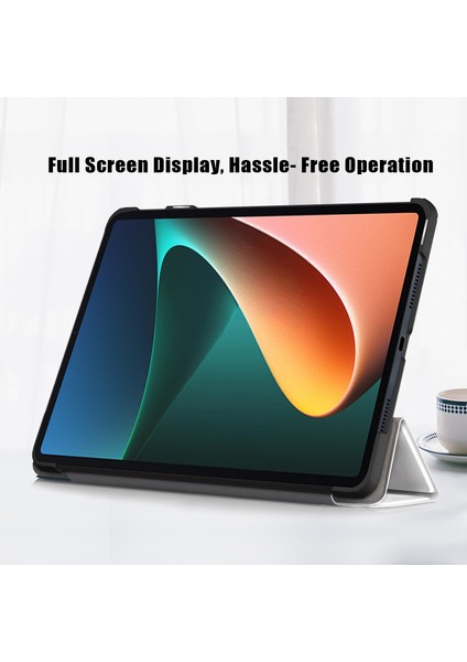 Xiaomi Pad 6 Için Pu Deri Desen Baskı Otomatik Uyandırma Sleep Cat Üç Katlı Stand Koruyucu Tablet Kılıfı (Yurt Dışından)