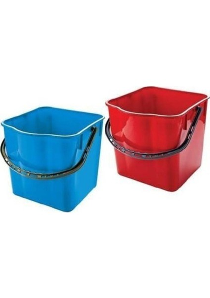 25 Lt Temizlik Arabası Seti, Kova, Kırmızı ve Mavi, Yedek, Ek Özellik, Promosyon Paketi