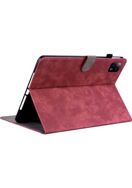 Xiaomi Pad 6 Otomatik Uyandırma ve Uyku Sevimli Kaplan Desen Pu Deri Kart Tutucu Standı Tablet Kılıfı (Yurt Dışından)