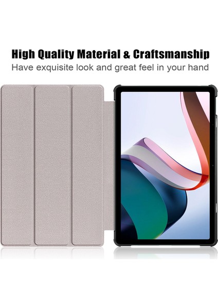 Xiaomi Redmi Pad 10.6 Desen Baskı Pu Deri Anti Drop Üç Katlı Stand Otomatik Uyandırma Uyku Galaxy Tablet Kılıfı (Yurt Dışından) fiyatları