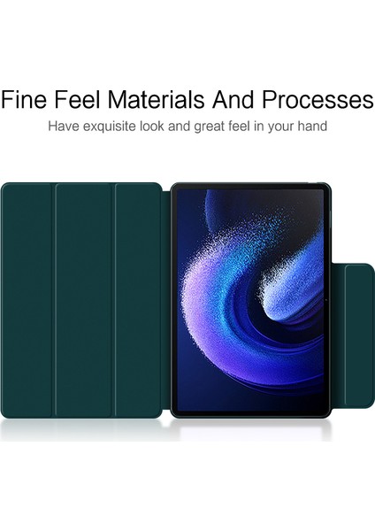 Xiaomi Pad 6 Max 14 Üç Katlı Stand Pu Deri Manyetik Emme Otomatik Uyku Uyandırma Tablet Kılıfı (Yurt Dışından)