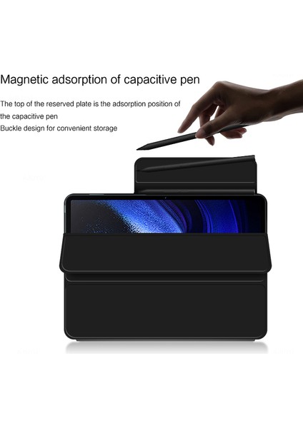 Xiaomi Pad 6 Max 14 Üç Katlı Stand Pu Deri Manyetik Emme Otomatik Uyku Uyandırma Tablet Kılıfı (Yurt Dışından) modelleri