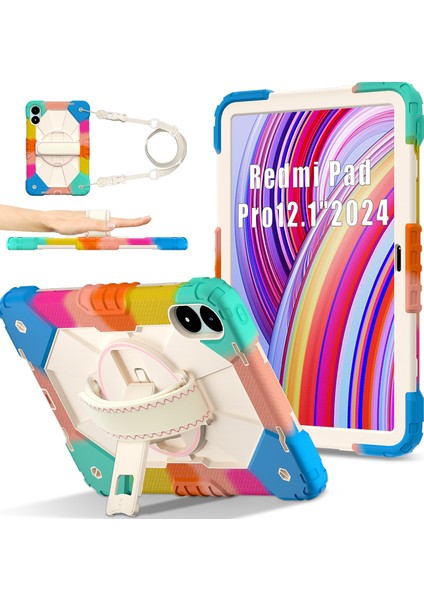 Xiaomi Redmi Pad Pro 5g Silikon Pc Omuz Askılı Tablet Kılıfı (Yurt Dışından)