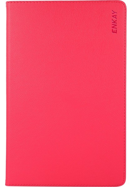 Xiaomi Redmi Için Pad Litchi Doku 360 Derece Dönen Standı Otomatik Uyku Uyandırma Fonksiyonu Pu Deri Pc Tablet Kılıfı (Yurt Dışından)