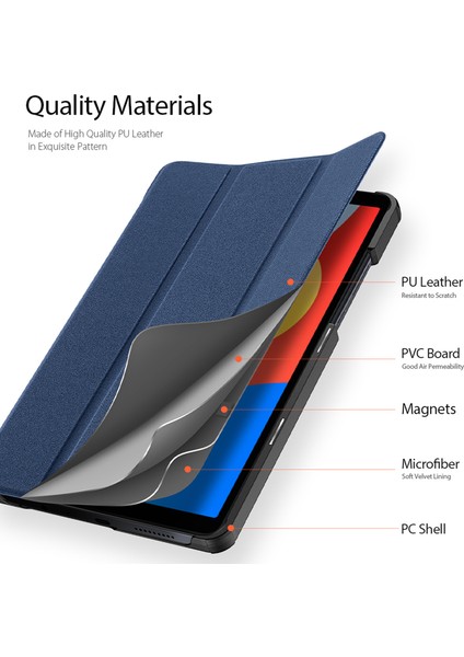 Xiaomi Redmi Pad Se 4g 8.7 Inç Üç Katlı Stand Deri Için Tablet Kılıfı (Yurt Dışından) fırsatları