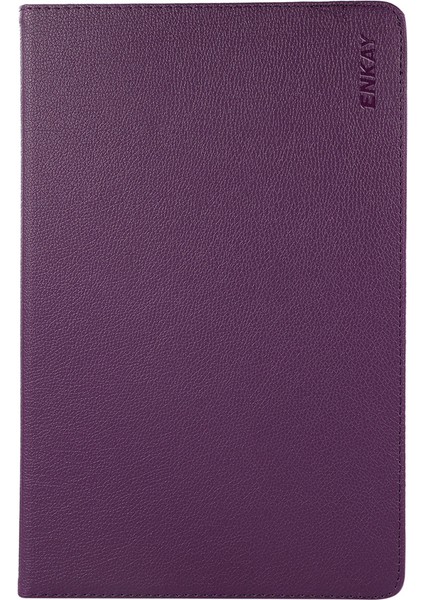 Xiaomi Redmi Için Pad Litchi Doku 360 Derece Dönen Stand Otomatik Uyku Uyandırma Fonksiyonu Pu Deri Pc Tablet Kılıfı (Yurt Dışından)