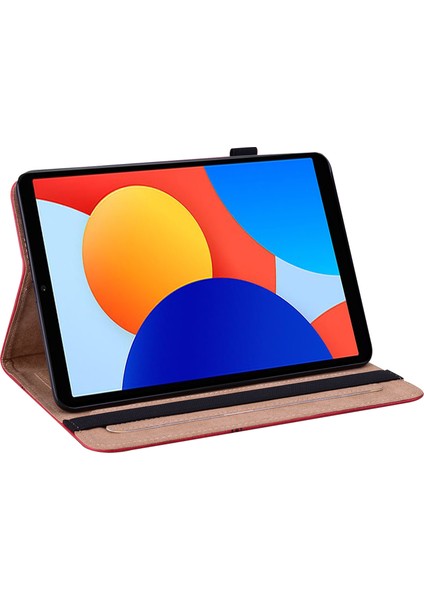 Xiaomi Redmi Için Pad Se 4g 8.7 Inç Hattı Baskılı Pu Deri Kart Tutucu Standı Tablet Kılıfı (Yurt Dışından)