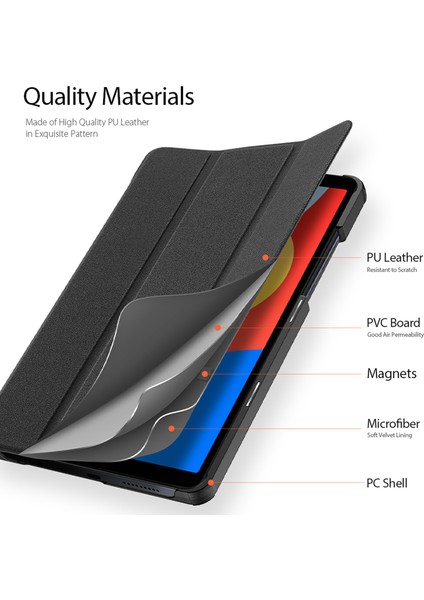 Xiaomi Redmi Pad Se 4g 8.7 Inç Üç Katlı Stand Deri Için Tablet Kılıfı (Yurt Dışından) fırsatları