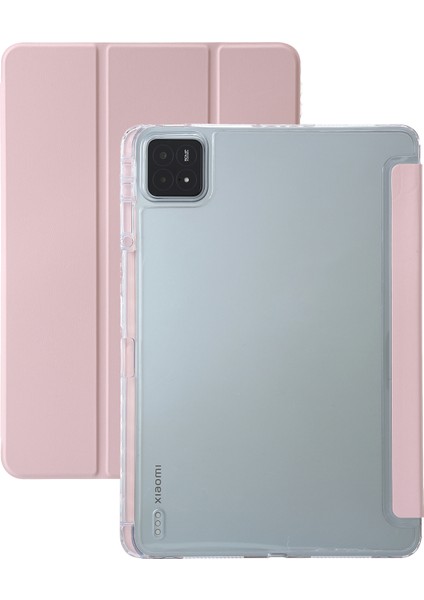 Xiaomi Pad 6s Pro 12.4 Için Tpu Akrilik Pu Üç Katlı Standlı Tablet Kılıfı (Yurt Dışından)
