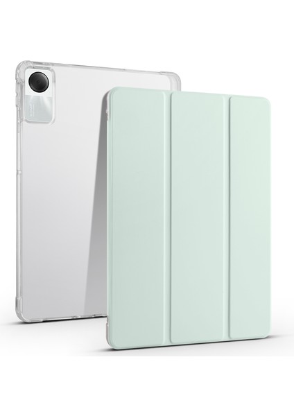 Xiaomi Redmi Pad Se Şeffaf Arka Üç Katlı Standı Kalem Yuvası Tablet Kılıfı (Yurt Dışından)
