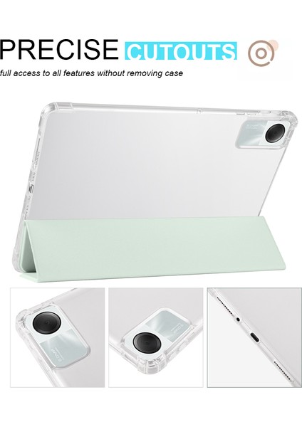 Xiaomi Redmi Pad Se Şeffaf Arka Üç Katlı Standı Kalem Yuvası Tablet Kılıfı (Yurt Dışından) fırsatları