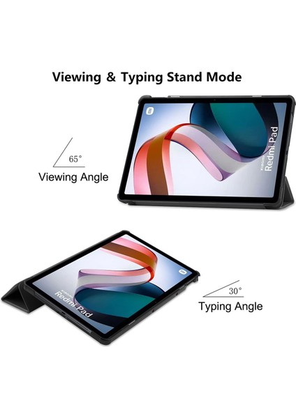 Xiaomi Redmi Için Pad 10.61 Inç Pu Deri Sert Pc Standı Üç Katlı Koruyucu Desteği Otomatik Uyandırma Uyku Tablet Kılıfı (Yurt Dışından) modelleri
