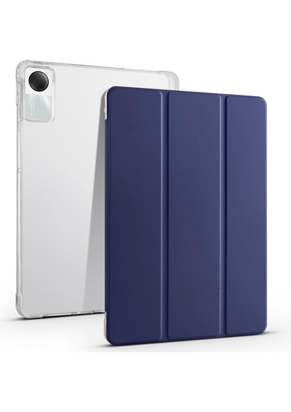 Xiaomi Redmi Pad Se Şeffaf Arka Üç Katlı Standı Kalem Yuvası Tablet Kılıfı (Yurt Dışından)
