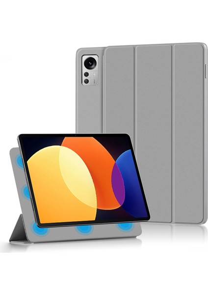 Xiaomi Pad 5 Pro 12.4 (2022) Için Dokunuşlu Folyo Çevirin Pu Deri Aşınma Önleyici Üç Katlı Stand Tablet Kılıfı (Yurt Dışından)