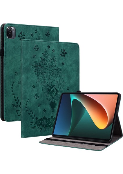 Xiaomi Pad 5 Pad 5 Pro Kart Tutucu Katlanabilir Stand Baskılı Deri Tablet Kılıfı (Yurt Dışından)