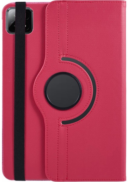 Xiaomi Pad 6 S Pro 12.4 Döner Stand Pu Deri Pc Elastik Bant Tablet Kılıfı (Yurt Dışından)