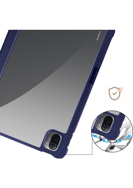 Xiaomi Pad 5 Için Üç Katlı Stand Pu Deri Ön Şeffaf Akrilik Arka Vücut Koruyucu Desteği Otomatik Uyandırma Uyku Fonksiyonu Tablet Kılıfı (Yurt Dışından) indirimleri