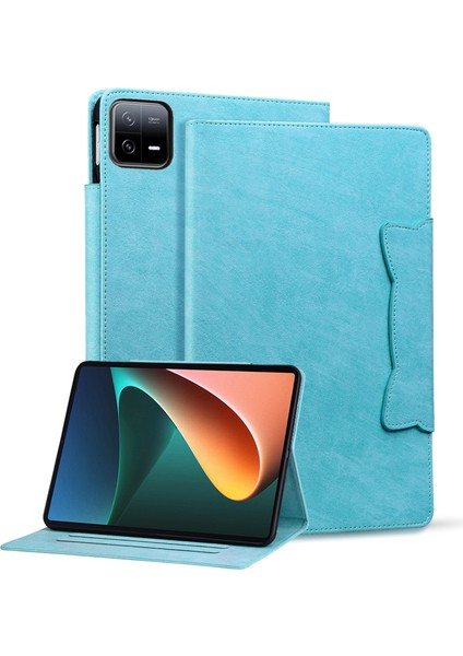 Xiaomi Pad 6 6 Pro Standı Pu Deri Kart Tutucu Gök Tablet Kılıfı (Yurt Dışından)