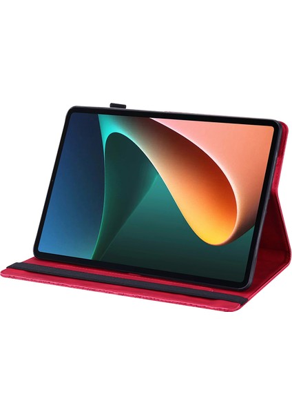Xiaomi Redmi Için Pad Kart Tutucu Baskı Çiçek Pu Deri Standı Tablet Kılıfı (Yurt Dışından)