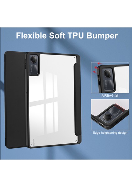 Xiaomi Redmi Pad Se Için Deri Tpu Akrilik Kalem Yuvası Standı Tablet Kılıfı (Yurt Dışından) indirimleri