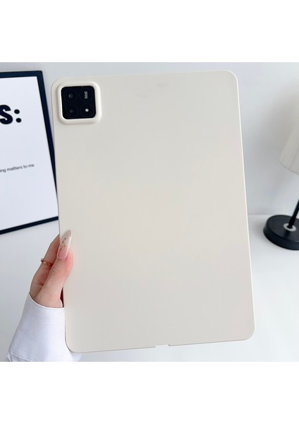 Xiaomi Pad 6s Pro 12.4 Tpu Bej Tablet Kılıfı (Yurt Dışından)