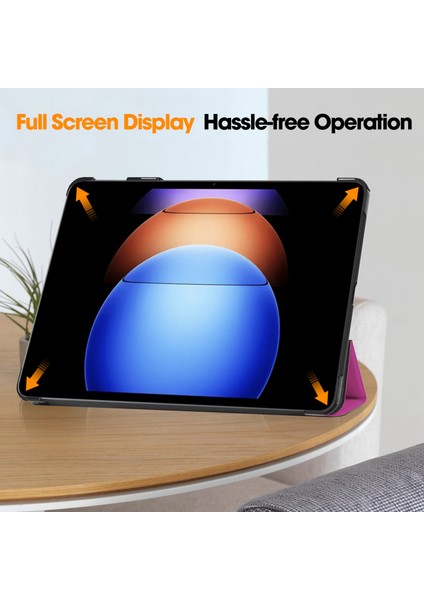 Xiaomi Pad 6s Pro 12.4 Deri Üç Katlı Stand Otomatik Uyandırma Uyku Akıllı Tablet Kılıfı (Yurt Dışından) fırsatları