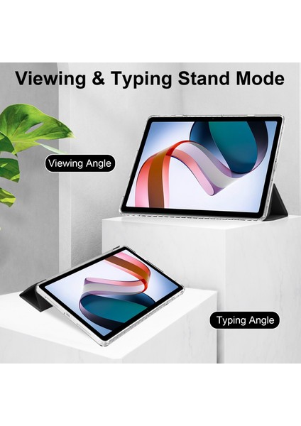 Xiaomi Redmi Için Pad Üç Katlı Stand Pu Deri Şeffaf Tpu Arka Tablet Kılıfı (Yurt Dışından) modelleri