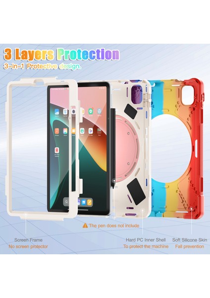 Xiaomi Pad 5 Için Köşe Koruma Pc Dönen Silikon Tablet Kılıfı (Yurt Dışından) indirimleri