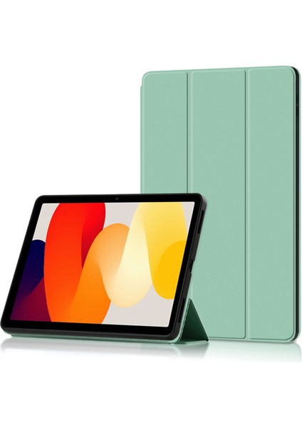 Xiaomi Redmi Pad Se Için Üç Katlı Stand Çizilmeye Pu Deri Koruyucu Tablet Kılıfı (Yurt Dışından)