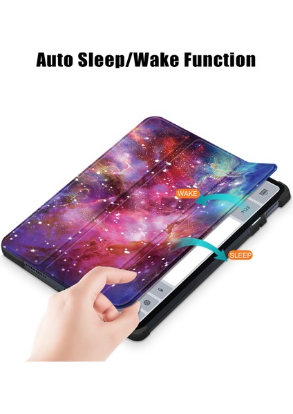 Xiaomi Pad 6 Için Pu Deri Desen Baskı Otomatik Uyandırma Uyku Galaxy Üç Katlı Standı Koruyucu Tablet Kılıfı (Yurt Dışından) fırsatları
