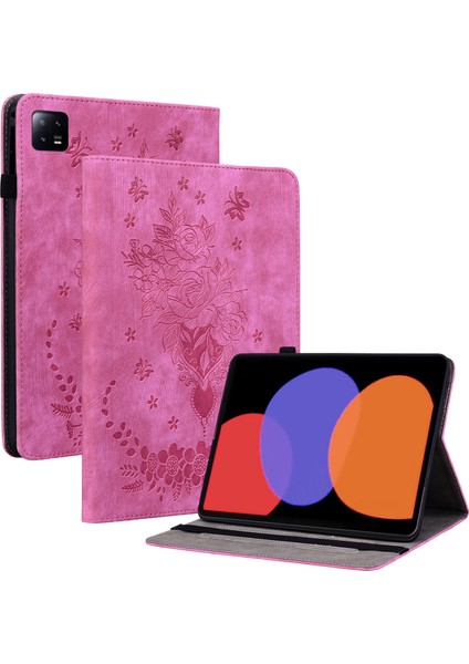 Xiaomi Pad 6 Pad 6 Pro Stand Kartı Yuvaları Baskılı Pu Deri Tablet Kılıfı (Yurt Dışından)