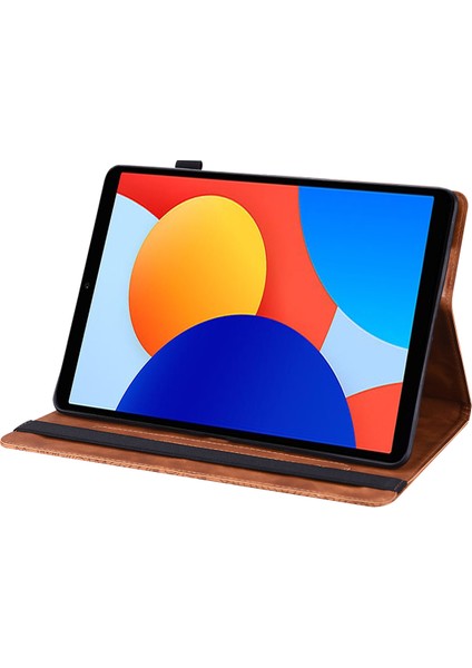 Xiaomi Redmi Için Pad Se 4g 8.7 Inç Tavuskuşu Çiçek Desen Kart Tutucu Deri Tablet Kılıfı (Yurt Dışından)