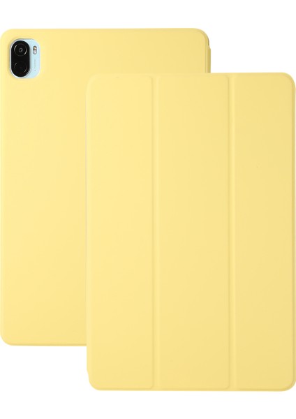 Sert Pc Pu Deri Üç Katlı Standı I Ince Için Xiaomi Pad 5 5 Pro Tablet Kılıfı (Yurt Dışından)