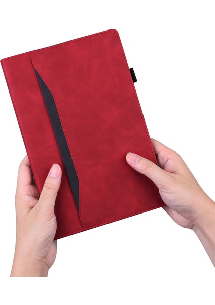 Xiaomi Redmi Için Pad Pu Deri Iş Folio Standı Elastik Bant Cüzdan Kalem Tutucu Koruma Tablet Kılıfı (Yurt Dışından)